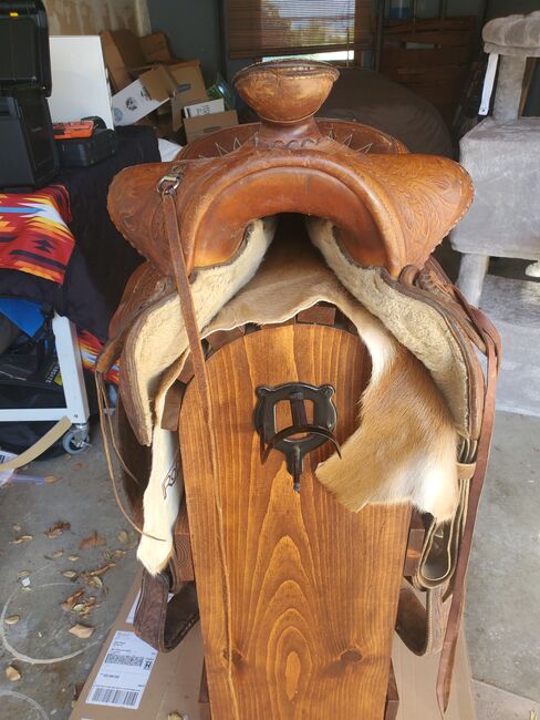 Vintage roping saddle, Billie Jean Benson, Siodło westernowe , San Carlos , Image 7
