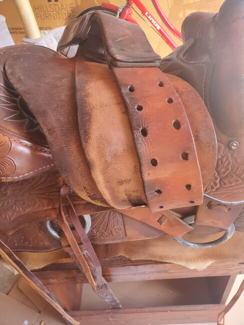 Vintage roping saddle, Billie Jean Benson, Siodło westernowe , San Carlos , Image 2