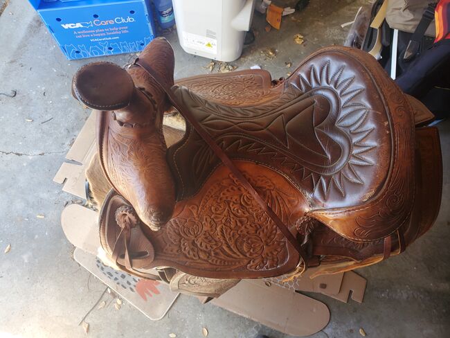 Vintage roping saddle, Billie Jean Benson, Western Saddle, San Carlos , Image 5