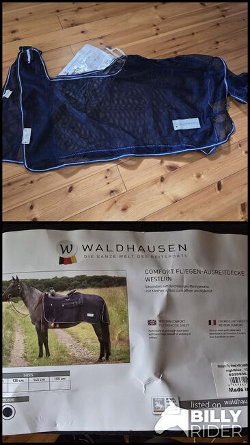 Fliegenausreitdecke Pony 125 cm Waldhausen, WALDHAUSEN , Pferdi, Horse Blankets, Sheets & Coolers, Ponitz, Image 3