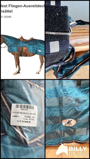 Fliegenausreitdecke XL 165 petrol, ProWest Fliegenausreitdecke , Orlopp Carmen - Sophia , Horse Blankets, Sheets & Coolers, Schmitten, Image 8