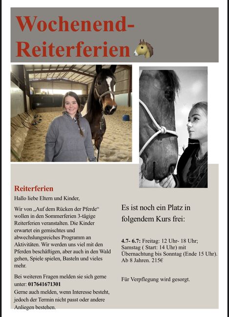 Reiterferien für Kinder, Kim Schäfer  (Kim Schäfer- Auf dem Rücken der Pferde), Nauka jazdy konnej, Melsungen , Image 2