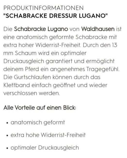 ⭐️Waldhausen/NAGELNEUE Schabracke DL⭐️, Waldhausen  Lugano, Familie Rose, Schabracken, Wrestedt, Abbildung 5