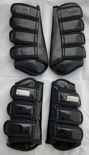 Waldhausen Lack Dressurgamaschen (4 St.), schwarz, Gr. L, 4 Stück, Waldhausen  Dressurgamasche DELUXE , Johanna , Tendon Boots, Reutlingen , Image 2