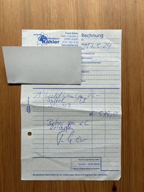 Waldhausen Sattel 17,5“ neuwertig VS, Waldhausen , Wirch Carolin , Vielseitigkeitssattel (VS), Hamburg Hummelsbüttel, Abbildung 8