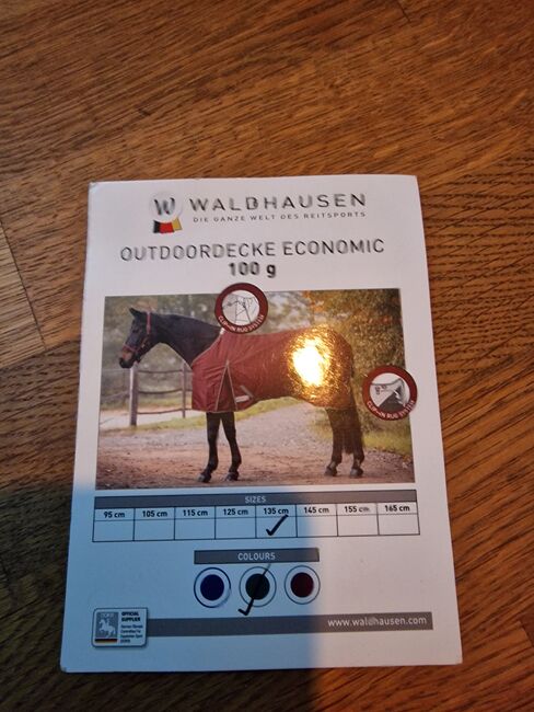 Waldhausen Winterdecke . Outdoordecke Economic 135 . 100g . Neuwertig, Waldhausen, Janet, Horse Blankets, Sheets & Coolers, Brieselang