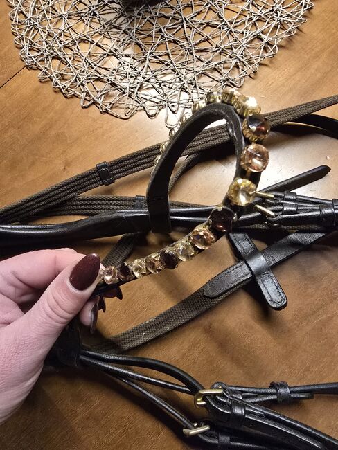 Warmblut Trense braun 2x getragen mit Gebiss, Umbekannt, Melanie , Bridles & Headstalls, Kirchhaslach 