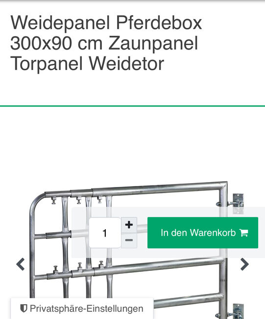 Weidetor 300x90cm, Isabel Brakhan, Electric Fencing Equipment, Völklingen