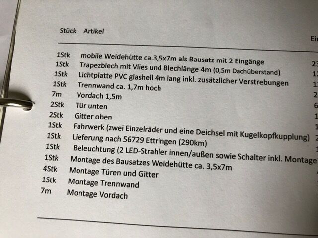 Weidehütte incl Tränken, Matten, Lampen etc, Michael, Weidezelte & Unterstände, Ettringen, Abbildung 7