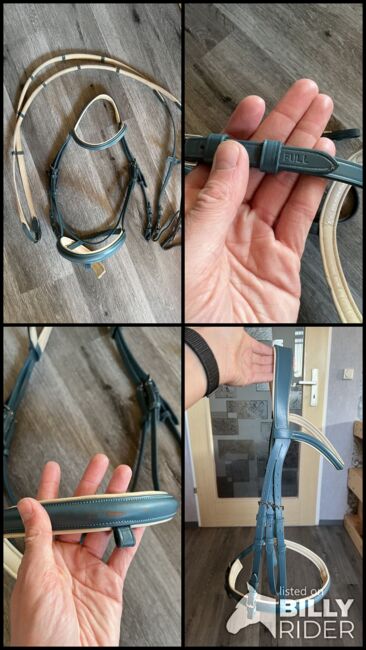 Wembley Trense blau Full/WB/Warmblut, Wembley , Tanja Hochhaus , Bridles & Headstalls, Schwarzenberg, Image 9