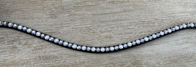 Stirnriemen "Lavendel" mit original Swarovski, DIY, Jule, Browbands, Münchenbernsdorf