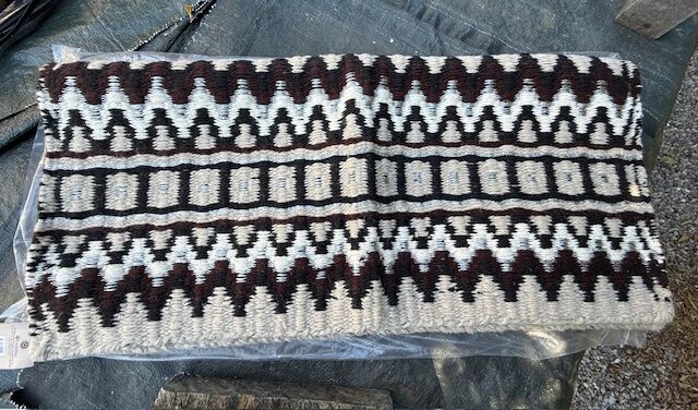 Western Blanket Sparkling in beige mit silbernem Glitzergarn, Loesdau Blanket Sparkling, Myriam, Westernpads, Heilbronn, Abbildung 3