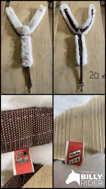 Western Vorderzeug Nylon braun mit Fell unterlegt, JT, netaga, Saddle Accessories, Landscheid, Image 5