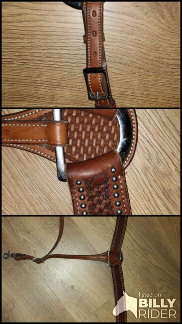 Western Vorderzeug, dickes Harnessleder, neuwertig, Weaver, Andrea, Saddle Accessories, Leichlingen, Image 4