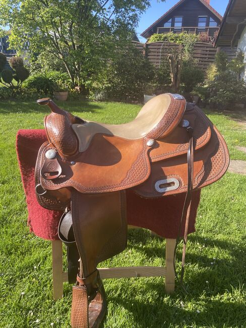 Westernsattel, Billy Cook, honigfarben 16er Sitz, Billy Cook Western, Alexandra Kömmerling , Western Saddle, Obersimten