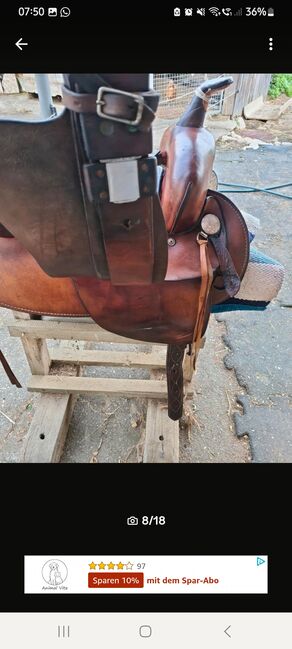 Westernsattel Continental Roundskirt + 2x Pads, Continental , Sina, Western Saddle, Dingolfing, Image 9