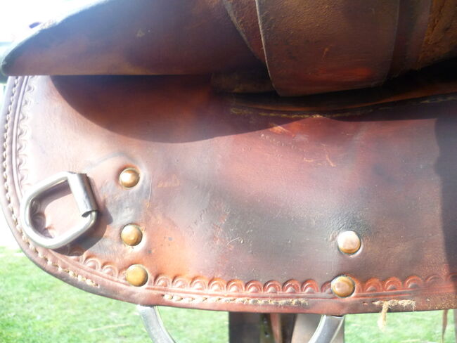 Westernsattel Crates Trail Basic FQ 15.5 braun gerader Pferderücken, Crates Leather Company Trail Basic, Reitartikelbörse (Reitartikelbörse - Onlinevertrieb für Wanderreiter), Western Saddle, Grevenbroich, Image 8