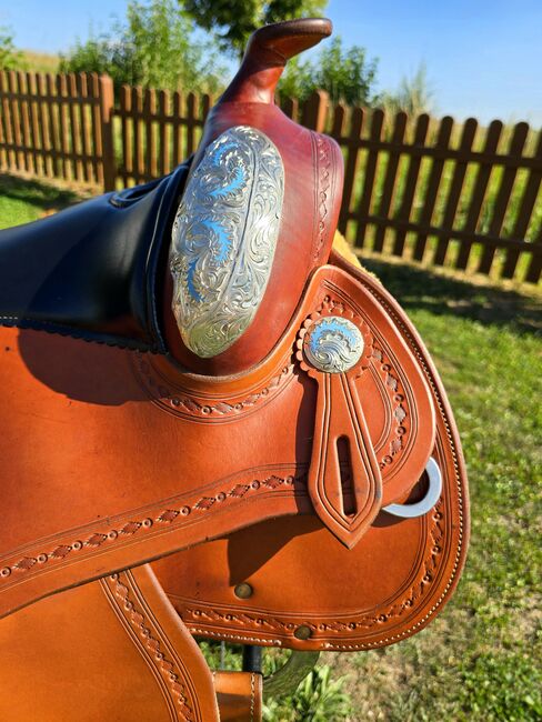 Westernsattel Show-Sattel – High Horse Saddle Handmade by Stefan Luchmann – neuwertig!, High Horse Saddle Custom Made, Katja Elias, Western Saddle, Hünfelden, Image 3