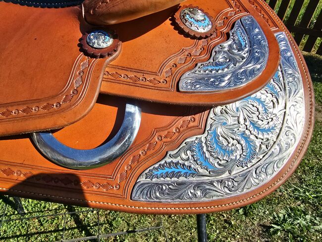 Westernsattel Show-Sattel – High Horse Saddle Handmade by Stefan Luchmann – neuwertig!, High Horse Saddle Custom Made, Katja Elias, Western Saddle, Hünfelden, Image 5