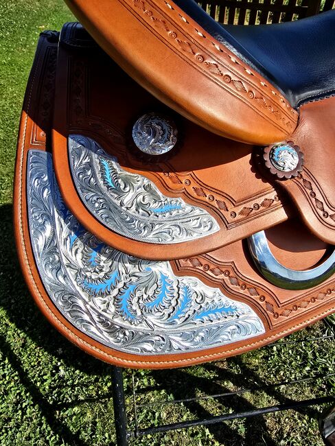 Westernsattel Show-Sattel – High Horse Saddle Handmade by Stefan Luchmann – neuwertig!, High Horse Saddle Custom Made, Katja Elias, Western Saddle, Hünfelden, Image 7