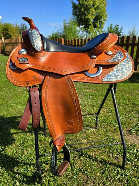 Westernsattel Show-Sattel – High Horse Saddle Handmade by Stefan Luchmann – neuwertig!, High Horse Saddle Custom Made, Katja Elias, Western Saddle, Hünfelden, Image 10