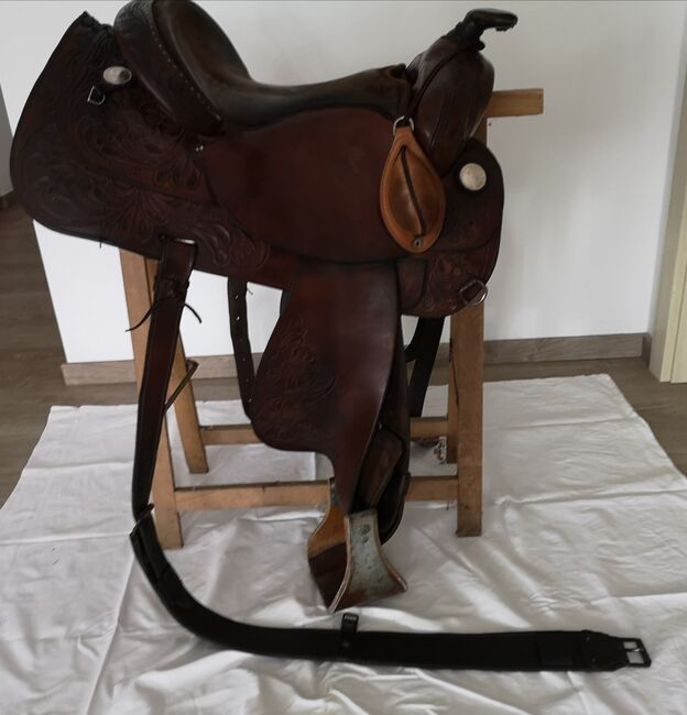 Westernsattel mit aufwendiger Blumenpunzierung, Lisa, Western Saddle, Kirchdorf im Wald, Image 13