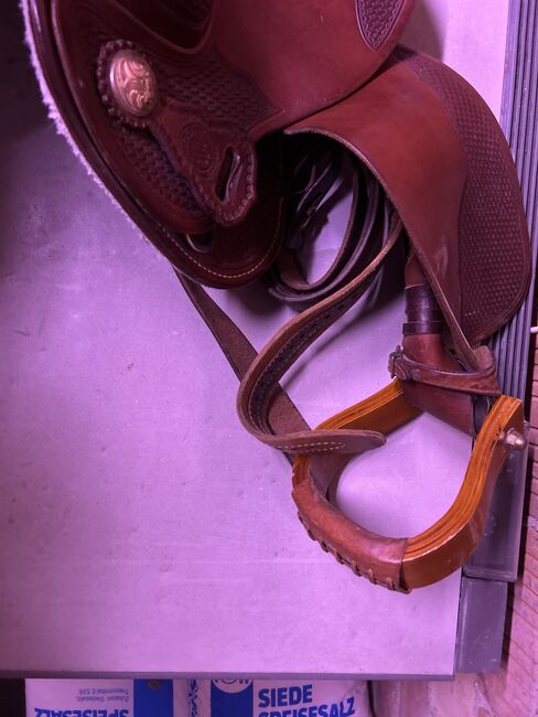 Western, Sattel, Reining, Tripel W, Tripel W 320 Small Butterfly Reiner, 8660-01 3/4 Mini Basket, Natalie, Western Saddle, Heiligabend , Image 3