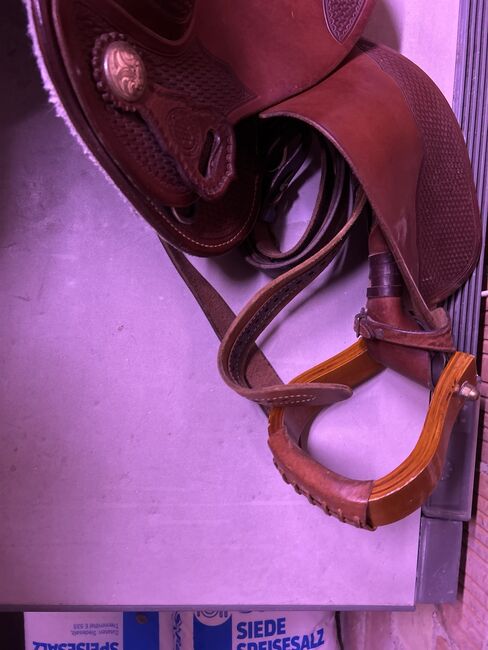 Western, Sattel, Reining, Tripel W, Tripel W 320 Small Butterfly Reiner, 8660-01 3/4 Mini Basket, Natalie, Western Saddle, Heiligabend , Image 5