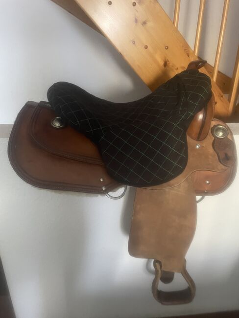 Westernsattel XXFULL-Quarter 16“, B/B, kruemelgelbblau, Western Saddle, Schönefeld, Image 17