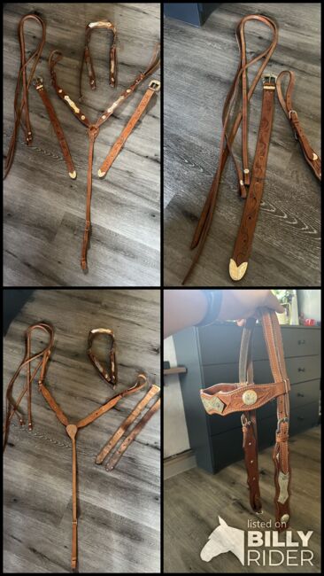 Western Show Set Trense und Vorderzeug Full WB, Tanja Hochhaus , Bridles & Headstalls, Schwarzenberg, Image 8