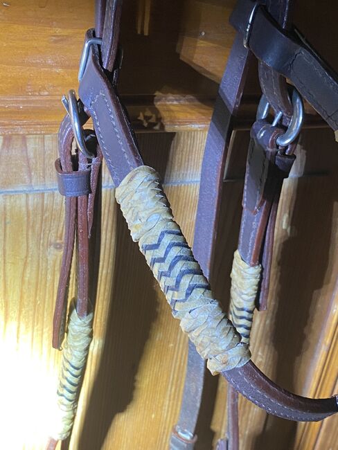 Westerntrense mit Rohhaut neu mit Gebiß, Tanja Bruder, Bridles & Headstalls, Etival-Clairefontaine, Image 6