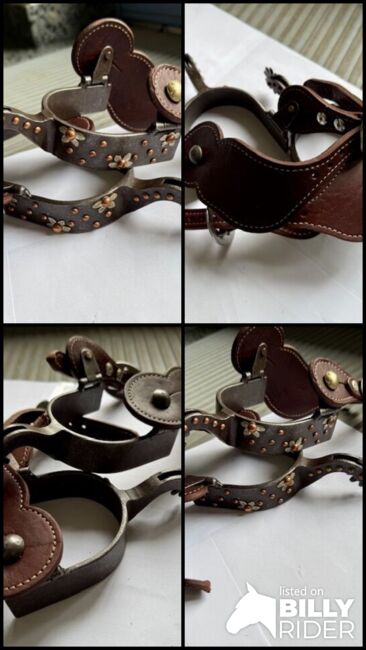 Westernsporen mit Sporenriemen von Weaver, Weaver leather, Myriam, Spurs & Spur Straps, Heilbronn, Image 7