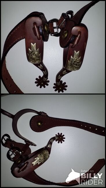 Westernsporen mit Riemen, Christina Eggert, Spurs & Spur Straps, Varel, Image 3