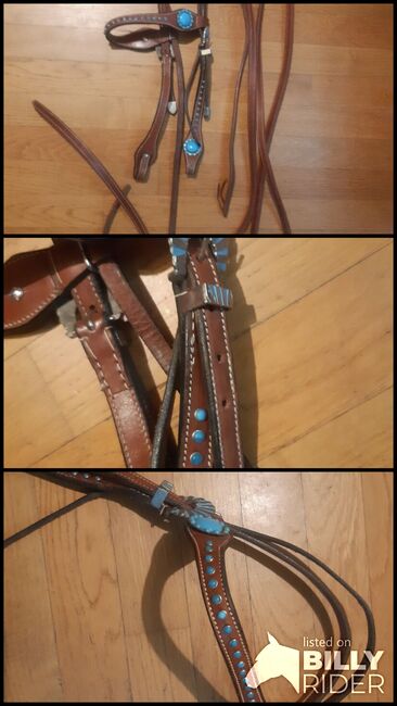 Westerntrense braun VB/kleineres WB, Anja Dinter, Bridles & Headstalls, Gaienhofen, Image 4