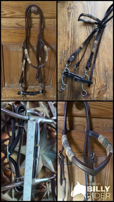 Westerntrense mit Rohhaut neu mit Gebiß, Tanja Bruder, Bridles & Headstalls, Etival-Clairefontaine, Image 7