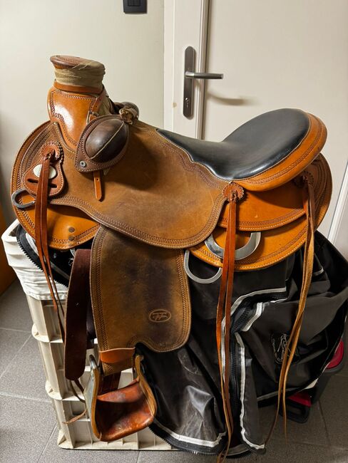 selle westerne de travail de ranch, GIANNA GHIAZZA TRAVAIL DE RANCH, MAURICE VERDENNE, Western Saddle, AYWAILLE, Image 2