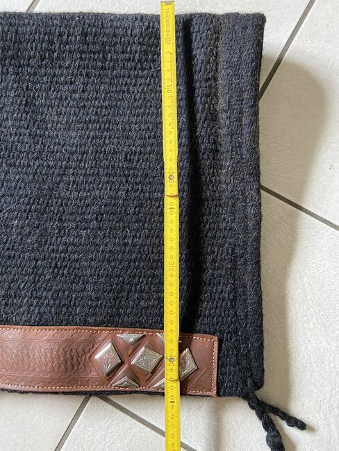 Western Blanket, Show, schwarz mit Lederbesatz, Silberconchos, gebraucht, Mayatex  Blanket , Alexandra Kömmerling , Western Pads, Obersimten, Image 3