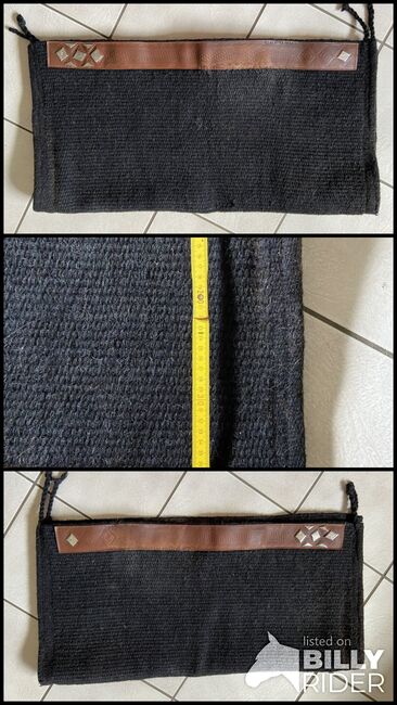 Western Blanket, Show, schwarz mit Lederbesatz, Silberconchos, gebraucht, Mayatex  Blanket , Alexandra Kömmerling , Western Pads, Obersimten, Image 4