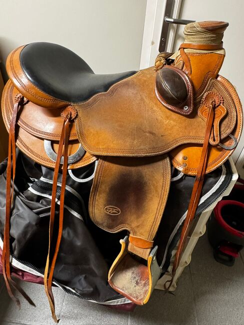 selle westerne de travail de ranch, GIANNA GHIAZZA TRAVAIL DE RANCH, MAURICE VERDENNE, Westernsattel, AYWAILLE