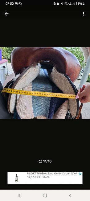 Westernsattel Continental Roundskirt + 2x Pads, Continental , Sina, Westernsattel, Dingolfing, Abbildung 6