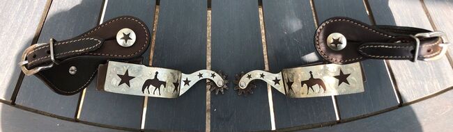 Westernsporen mit Sporenriemen, STONEDEEK Sporen Pleasure, Shadow, Spurs & Spur Straps, Marktleuthen, Image 6