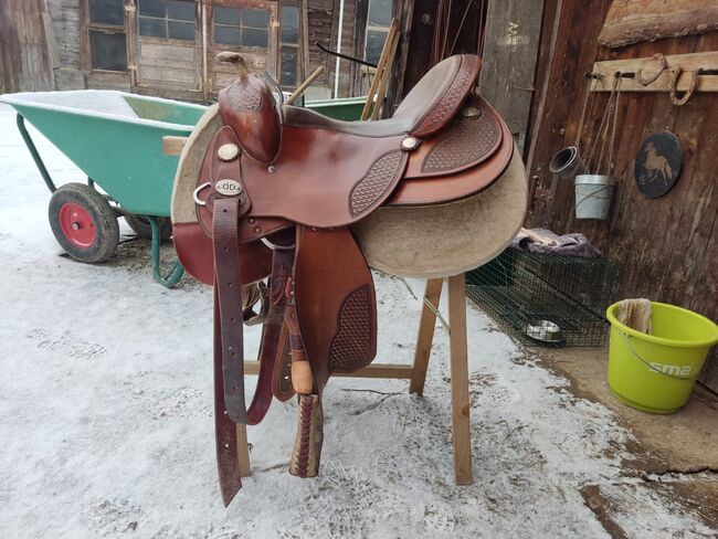 Westernsattel Double D Saddlery auf für kurze Ponys geeignet, Double D Saddlery, Johanna, Western Saddle, Bitz