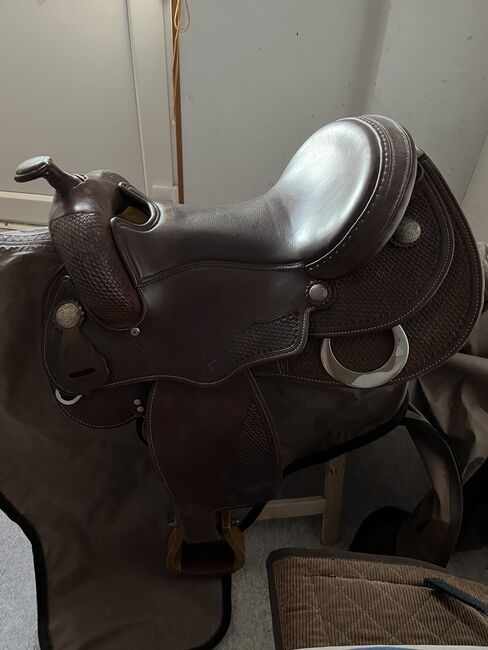 Westernsattel Triple W Small Butterfly Reiner, braun, punziert, top Zustand, Michigan One, Western Saddle, Bretzenheim