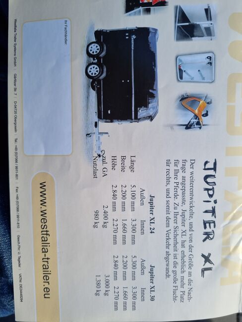 Westfalia Jupiter XL, Westfalia  Jupiter XL, Georg Muenker , For Horses, Uedem
