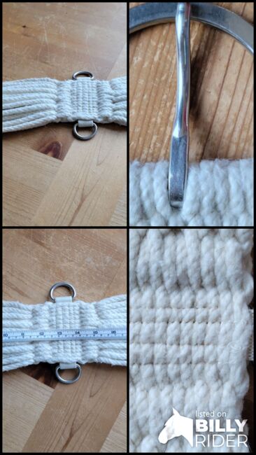 White Mohair Cinch Girth, Jacqueline, Sattelgurte, Strathdon, Aberdeenshire, Abbildung 6