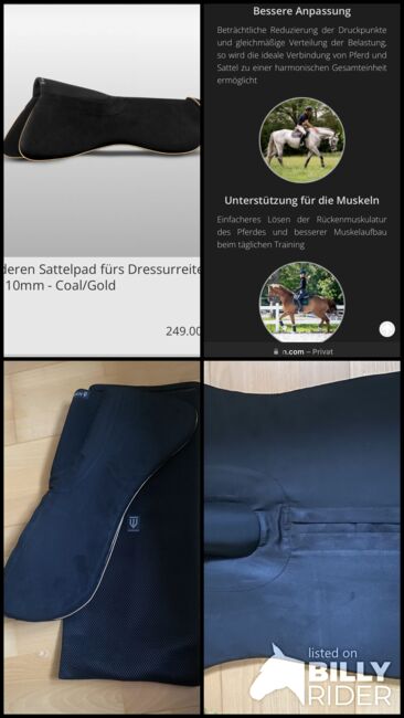 Winderen Sattelpad Slim Coal/Gold, Winderen Slim 10 mm, Angelika Goppert, Other Pads, LiTZENDORF, Image 12