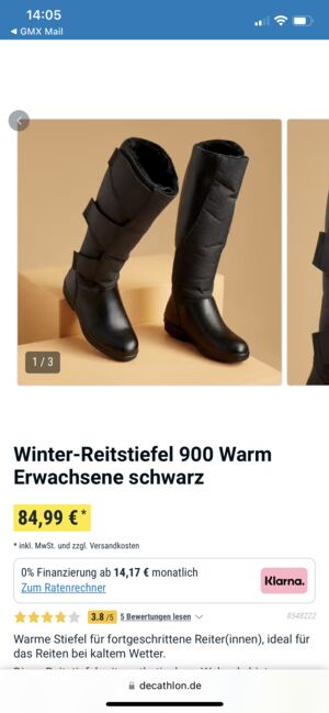 Winterreitstiefel von Decathlon Gr.41, Decathlon, Caro, Riding Boots, Neukirchen, Image 4