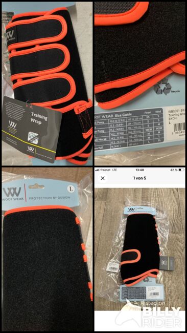 Woof Wear Fesselkopf Gamasche Neu Schwarz/Orange L, Woof Wear Training Wrap , Sascha, Ochraniacze, Düsseldorf, Image 6