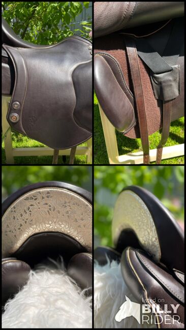 Sattel Sommer „Dressursattel Minos“ 17,5 Zoll - Dunkelbraun mit Gold, Sommer Minos, Sandra, Dressage Saddle, Ilmenau, Image 12