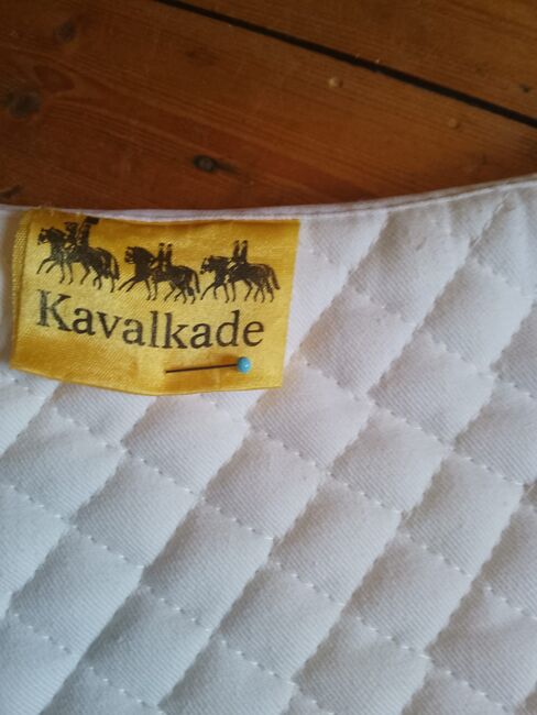 Satteldecke /Schabracke in weiss für Großpferd, Kavalkade, Manuela Meiers, Dressage Pads, Simmerath, Image 2